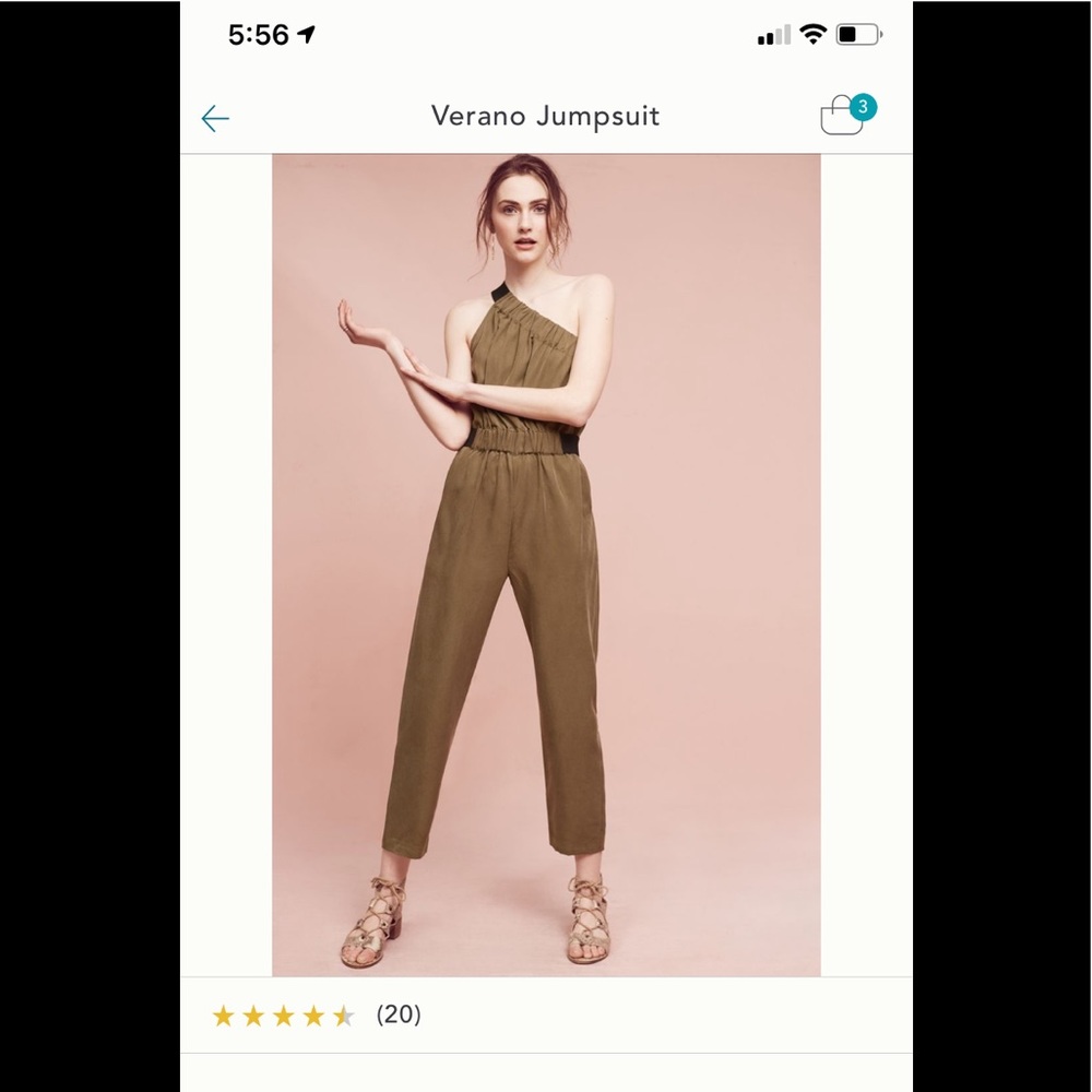 Anthropologie Mauve Jumpsuit